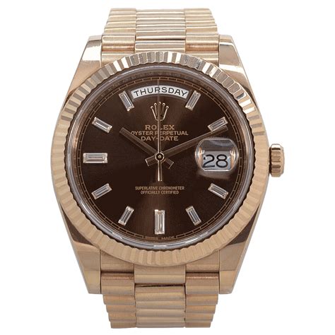 rolex oyster perpetual day date 40 rose gold|rolex day date president 40mm.